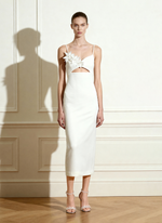 Robe Contour Bloom-Cut - Blanche