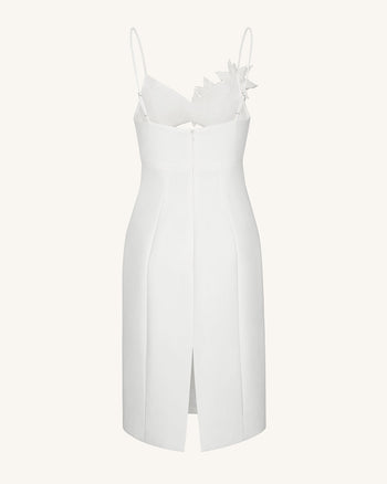 Robe Contour Bloom-Cut - Blanche
