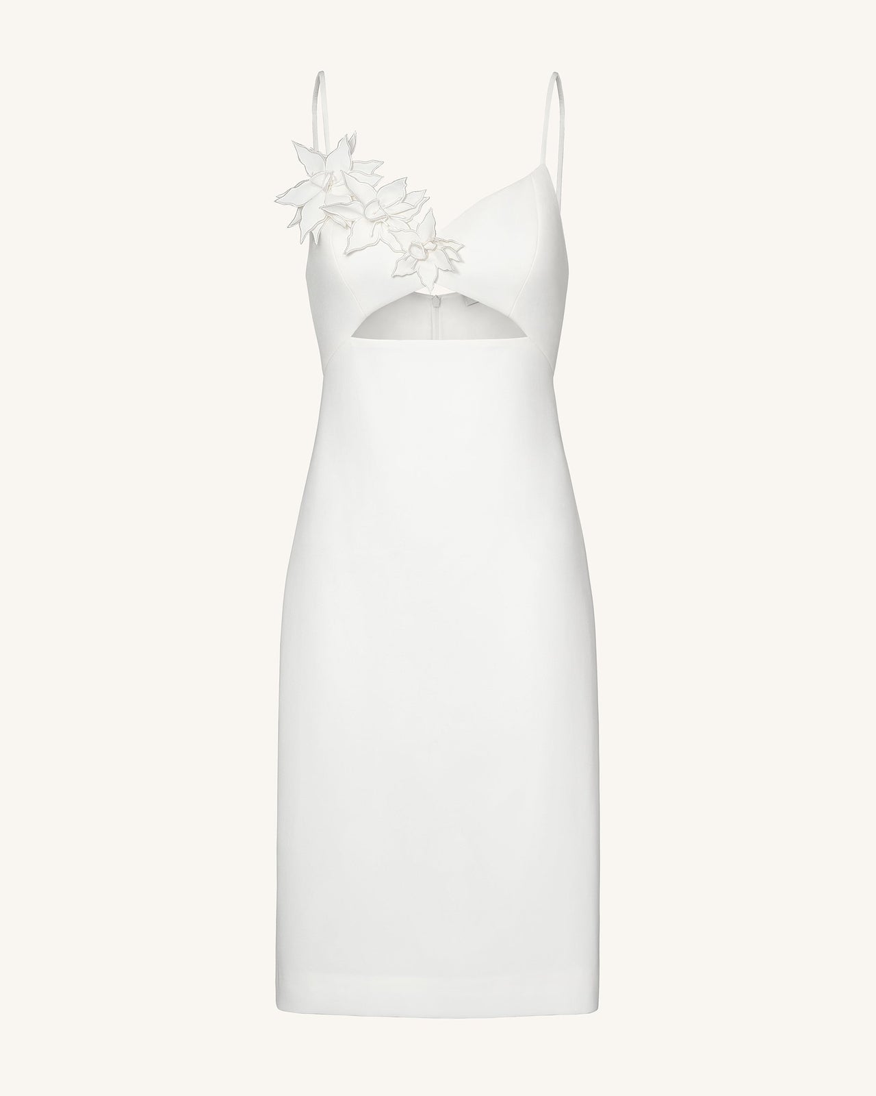 Robe Contour Bloom-Cut - Blanche