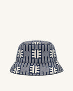 FEI Bobs Chapeau de Seau en Tricot Jacquard -  Marine