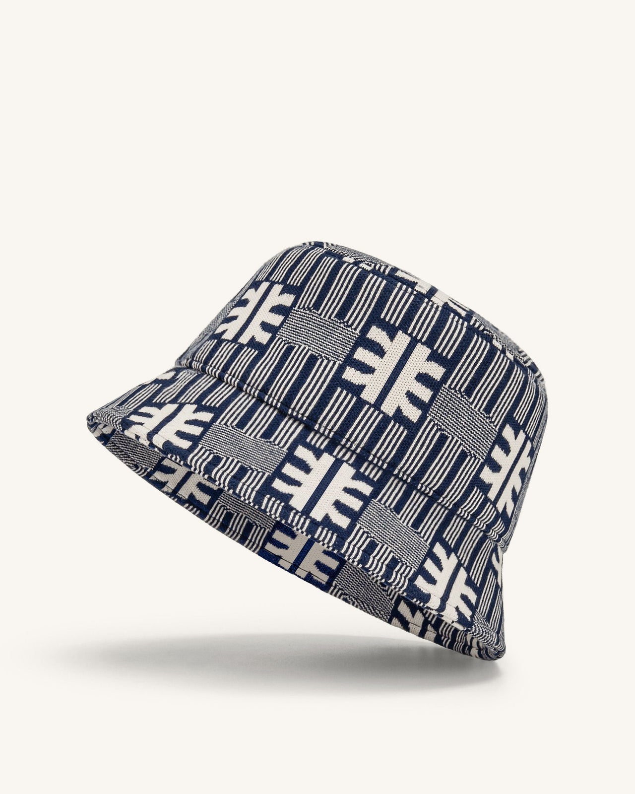 FEI Bobs Chapeau de Seau en Tricot Jacquard -  Marine