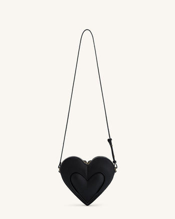 Sac bandoulière en forme de cœur Francisca - Noir