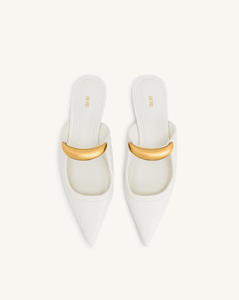 Mules percées Helena - Blanc