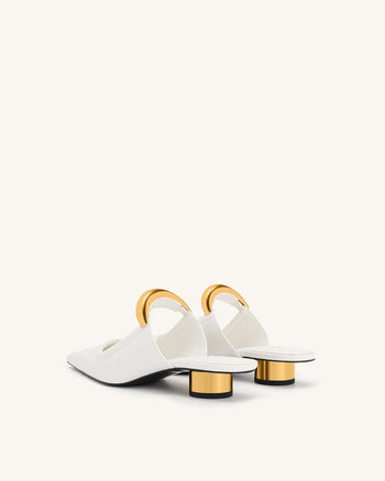 Mules percées Helena - Blanc