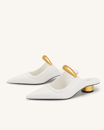 Mules percées Helena - Blanc