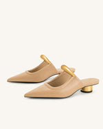 Mules perforées Helena - Kaki