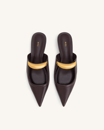 Mules percées Helena - Rouge Claret
