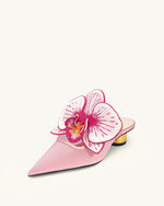 Helena Mules ajourées à décorations brodées - Rose