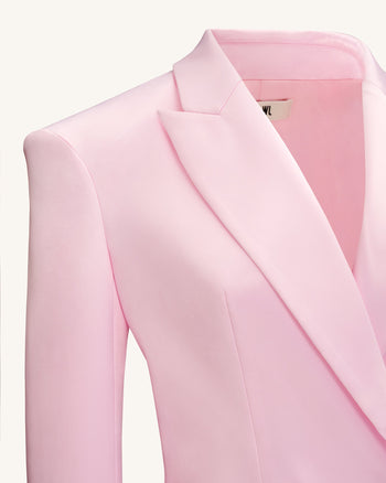 Costume blazer double boutonnage en satin Lily - Rose