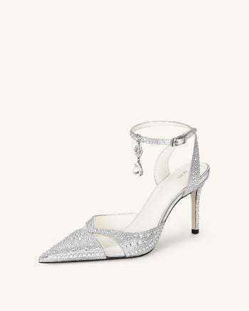 Escarpins Haidi en cristal artificiel - Argent
