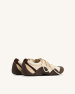 Baskets ballerines à lacets Caitlin - Marron clair