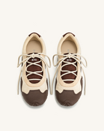Baskets ballerines à lacets Caitlin - Marron clair