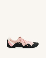 Caitlin Baskets ballerines à lacets – Rose