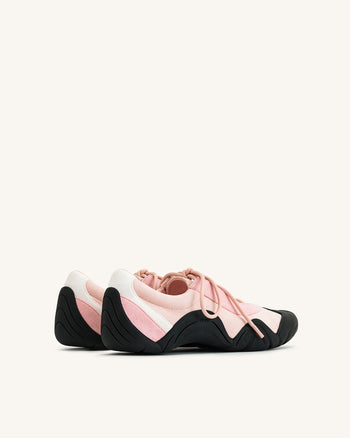 Caitlin Baskets ballerines à lacets – Rose
