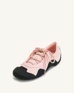 Caitlin Baskets ballerines à lacets – Rose
