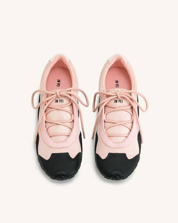 Caitlin Baskets ballerines à lacets – Rose