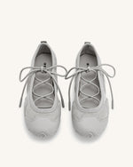 Baskets Ballerines à Lacets Caitlin - Gris