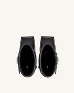 Emilia Bottines Western à boucle en cuir - Noir