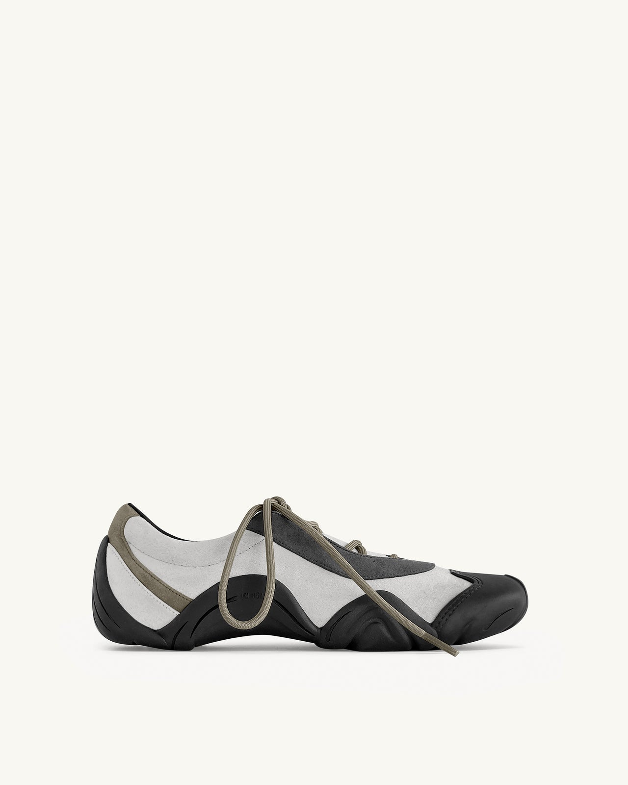 Baskets ballerines à lacets Caitlin en faux suède - Mélange gris