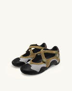 Caitlin Baskets en maille à découpes - Marron