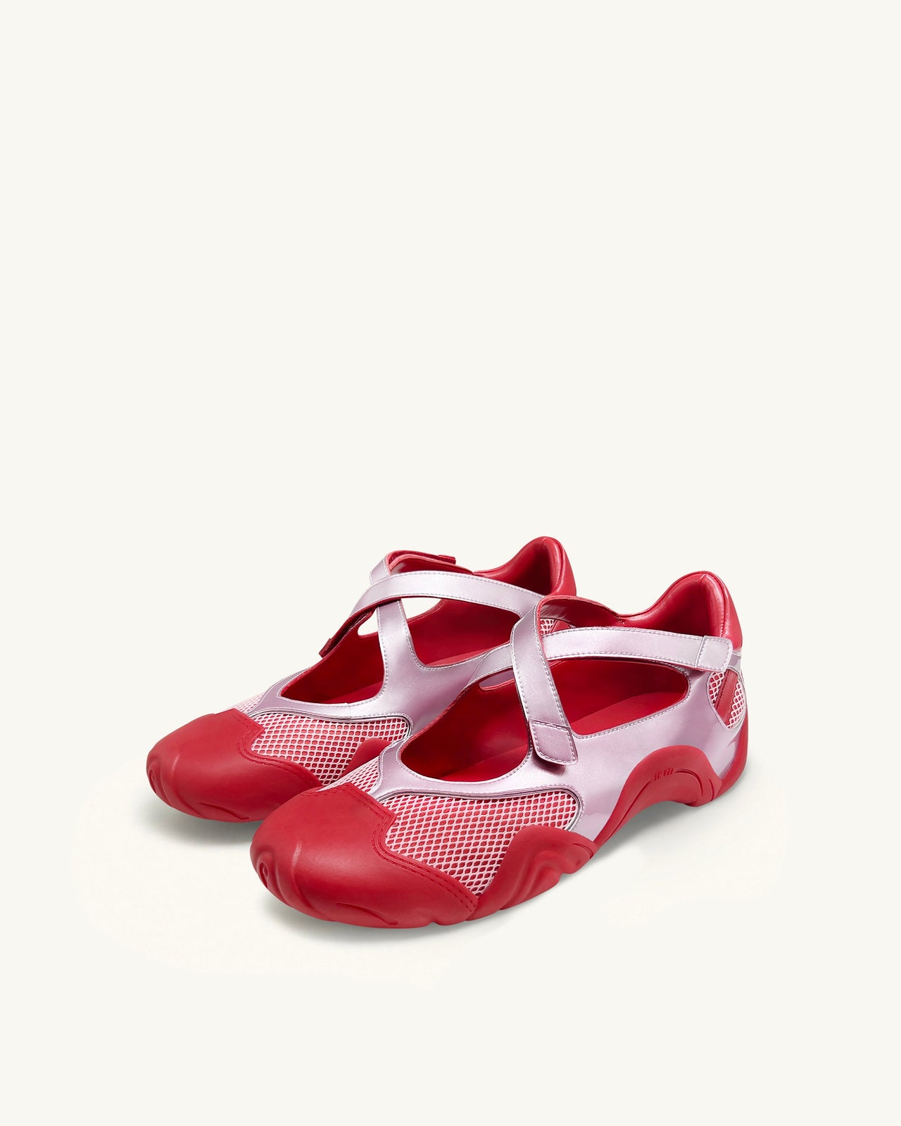 Caitlin Baskets en maille à découpes - Rose