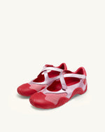 Caitlin Baskets en maille à découpes - Rose