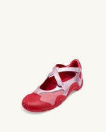 Caitlin Baskets en maille à découpes - Rose