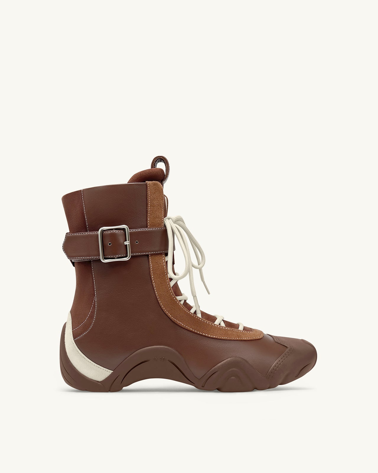 Caitlin Bottes Montantes À Lacets - Marron Châtaigne