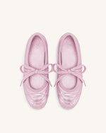 Ballerines à lacets avec surpiqûres Erika - Rose