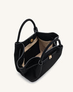 Sac fourre-tout mini Hana en faux suède - Noir