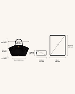 Sac fourre-tout mini Hana en faux suède - Noir