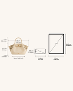 Sac fourre-tout mini Hana en faux suède - Blanc Cassé