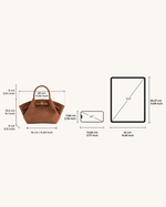 Sac fourre-tout mini Hana en faux suède - Marron
