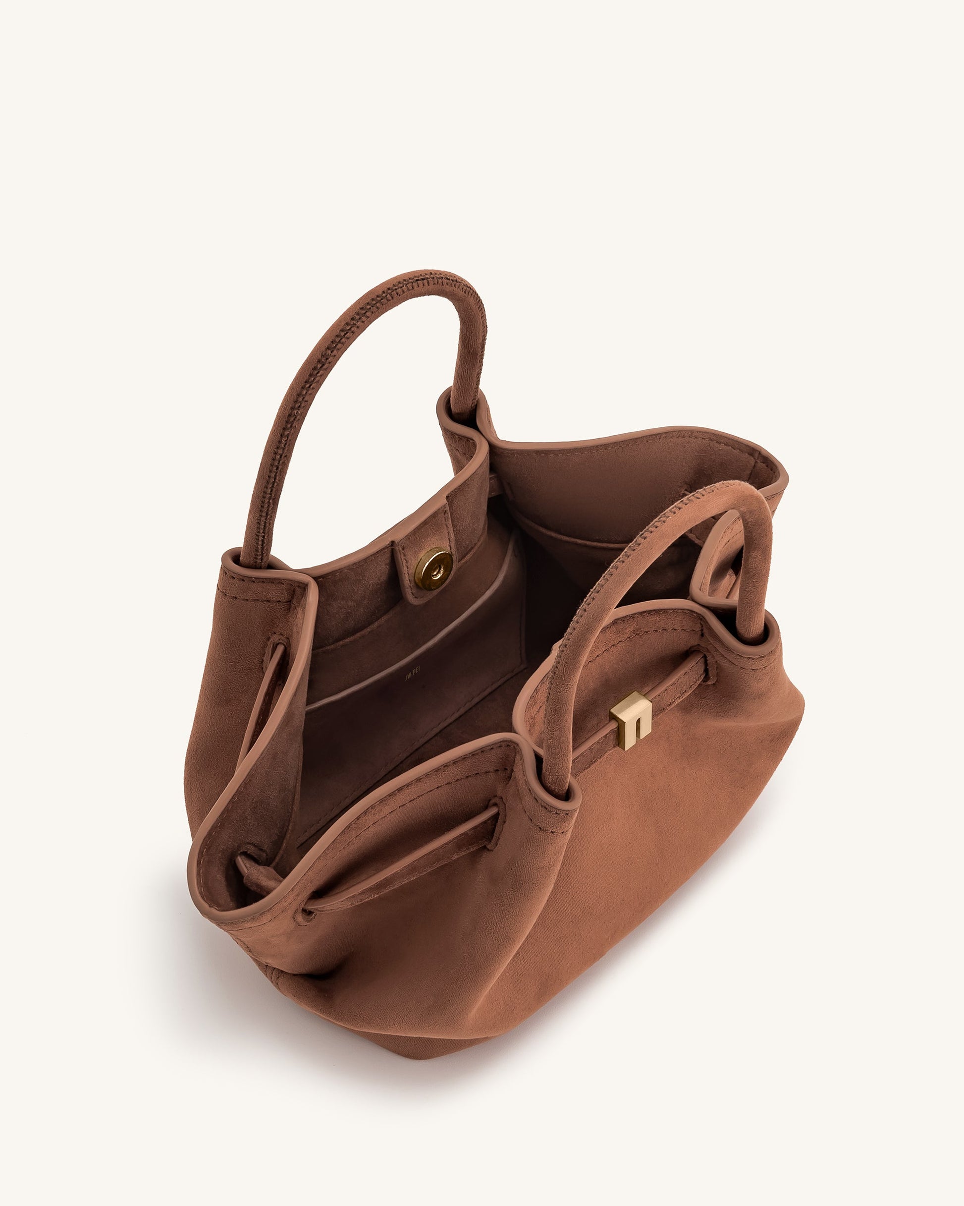 Sac fourretout mini Hana en faux suède Marron OFFICIEL JW PEI FR