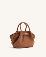 Sac fourre-tout mini Hana en faux suède - Marron