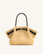 Hana Sac Cabas Moyen en Faux Paille - Paille Brune