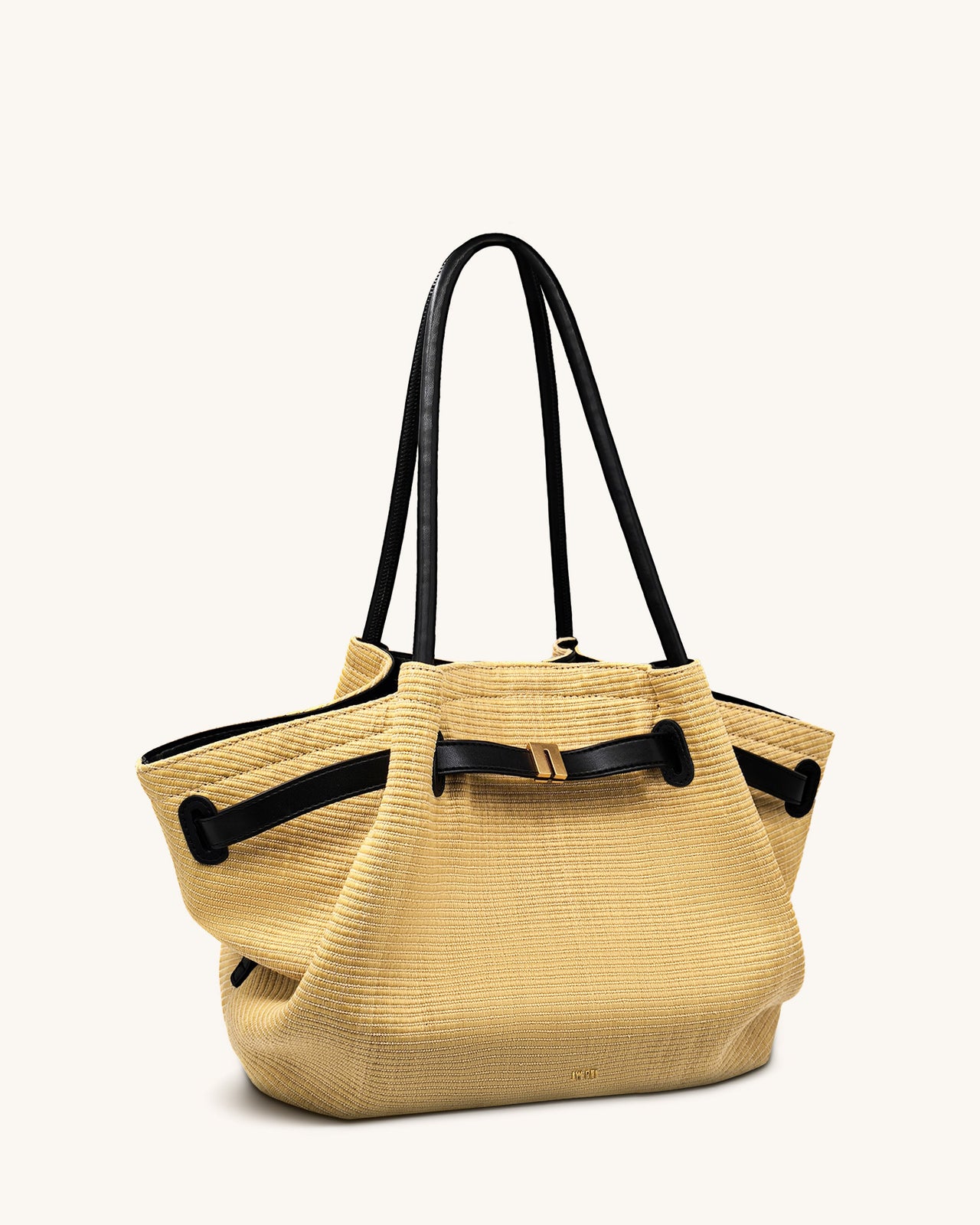 Hana Sac Cabas Moyen en Faux Paille - Paille Brune