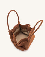 Sac fourre-tout moyen en similicuir suédé Hana - Marron