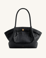 Hana Grand sac fourre-tout texture tissée - Noir
