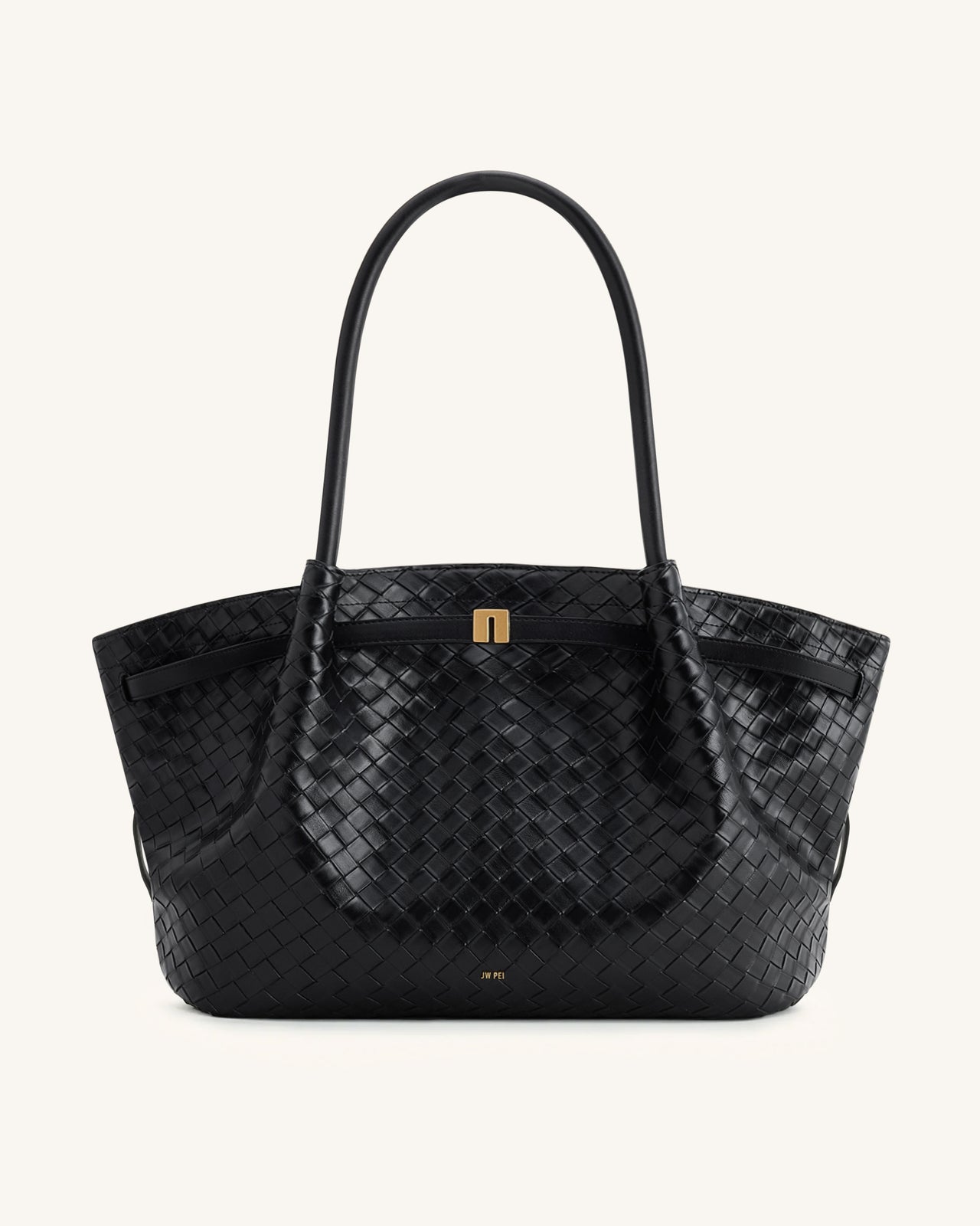 Hana Grand sac fourre-tout texture tissée - Noir