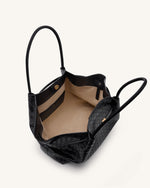 Hana Grand sac fourre-tout texture tissée - Noir