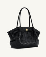Hana Grand sac fourre-tout texture tissée - Noir