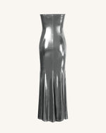 Olivia Robe Longue Tube Argentée - Argent