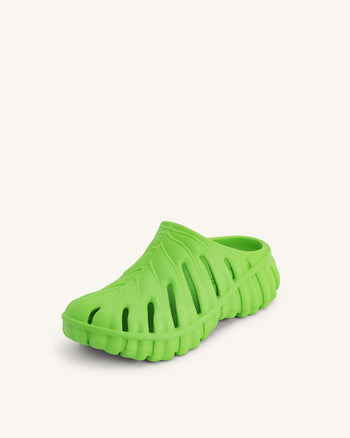 La sabots à plateforme Tara Leaf - Vert néon