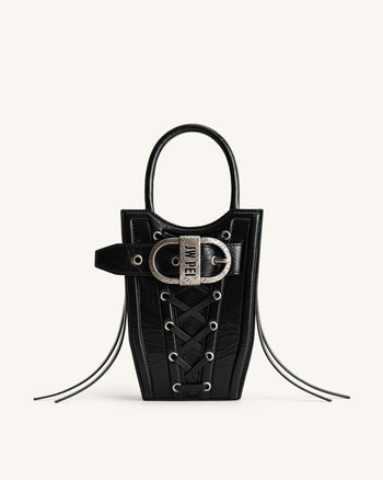 Le sac pour téléphone à bandoulière écrasé FEI - Noir