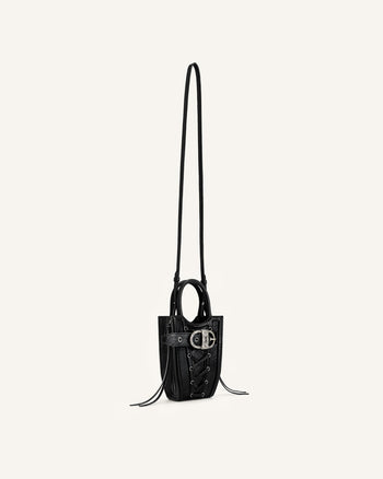 Le sac pour téléphone à bandoulière écrasé FEI - Noir