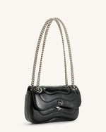 Tina Sac Bandoulière Matelassé avec Chaîne - Noir
