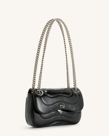 Tina Sac Bandoulière Matelassé avec Chaîne - Noir