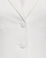 Blazer court à taille sculptée - Blanc
