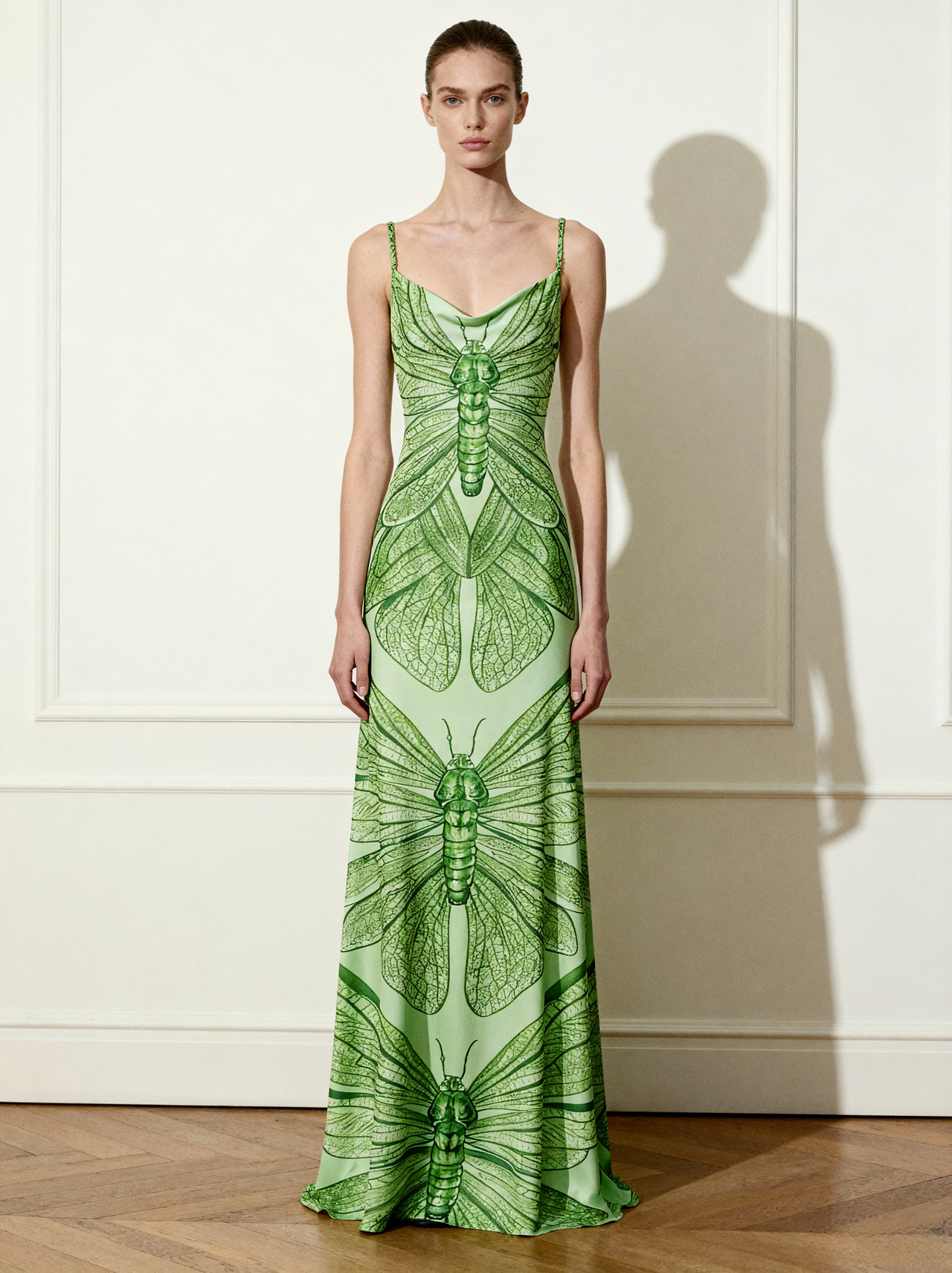 Robe Maxi Totem Libellule - Verte